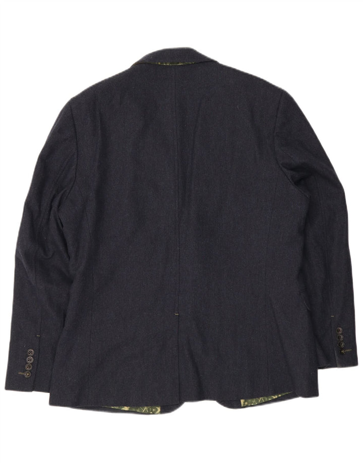White Stuff Veste Blazer 2 Boutons Homme UK 42 XL Bleu Marine Laine