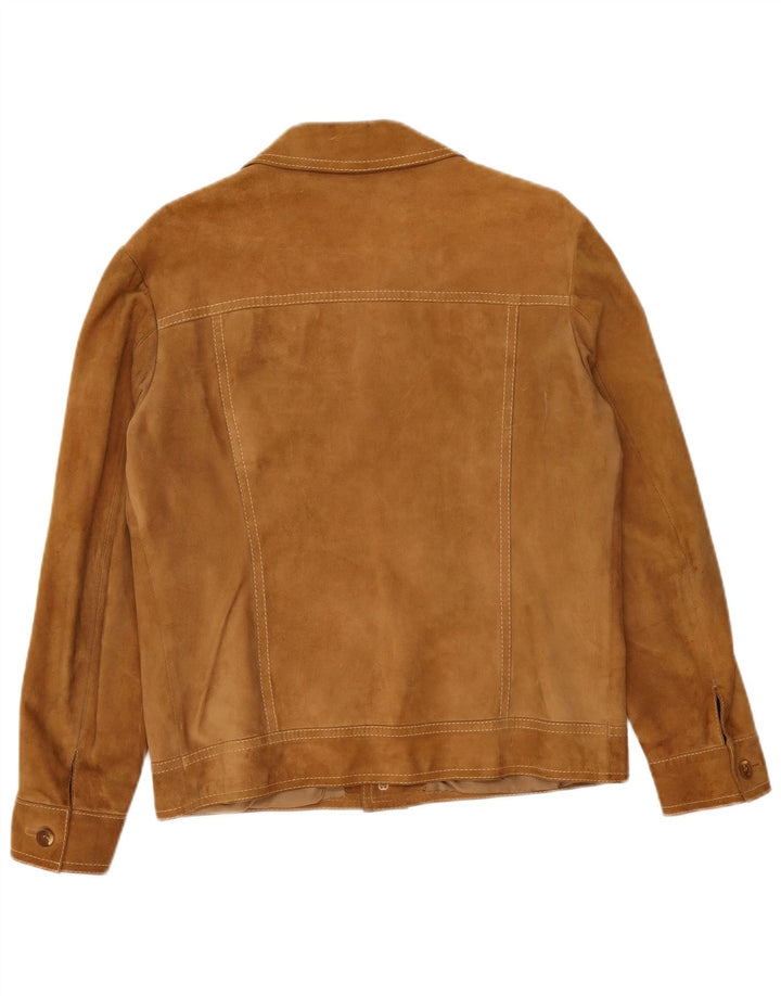 veste en daim homme vintage UK 38 Brun moyen