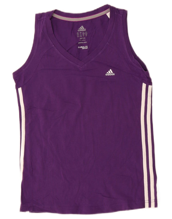 Adidas Climalite Vest Top UK 8/10 Petit Violet Coton