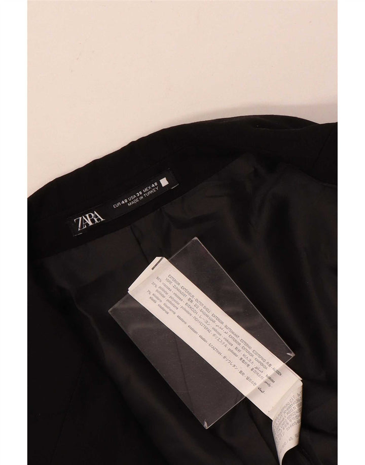 Zara Veste Blazer 2 Boutons Homme EU 48 Viscose Noir Moyen