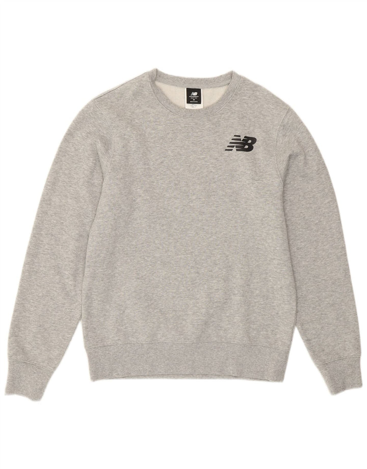New Balance Sweat-Shirt Homme Gris Moyen Coton