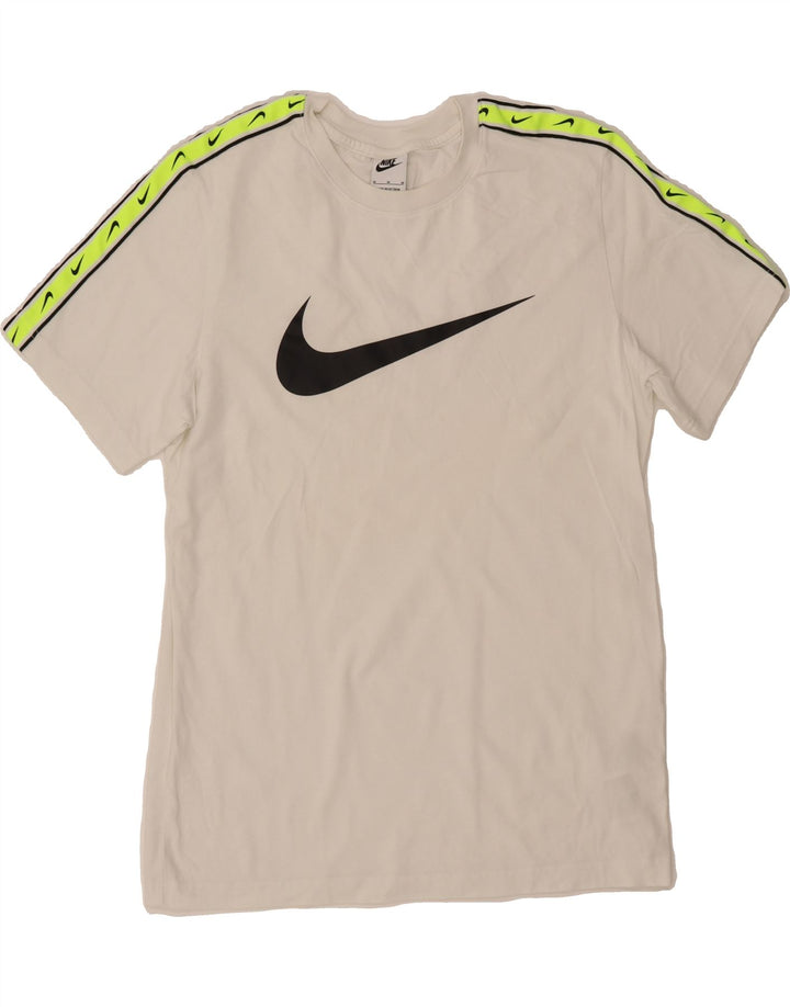 NIKE Mens Graphic T-Shirt Top Medium White Cotton Vintage Nike and Second-Hand Nike from Messina Hembry 