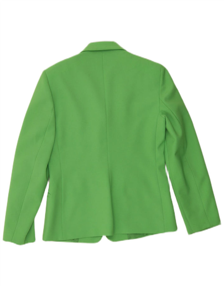 Benetton Veste Blazer 3 Boutons Femme IT 42 Vert Moyen Polyester