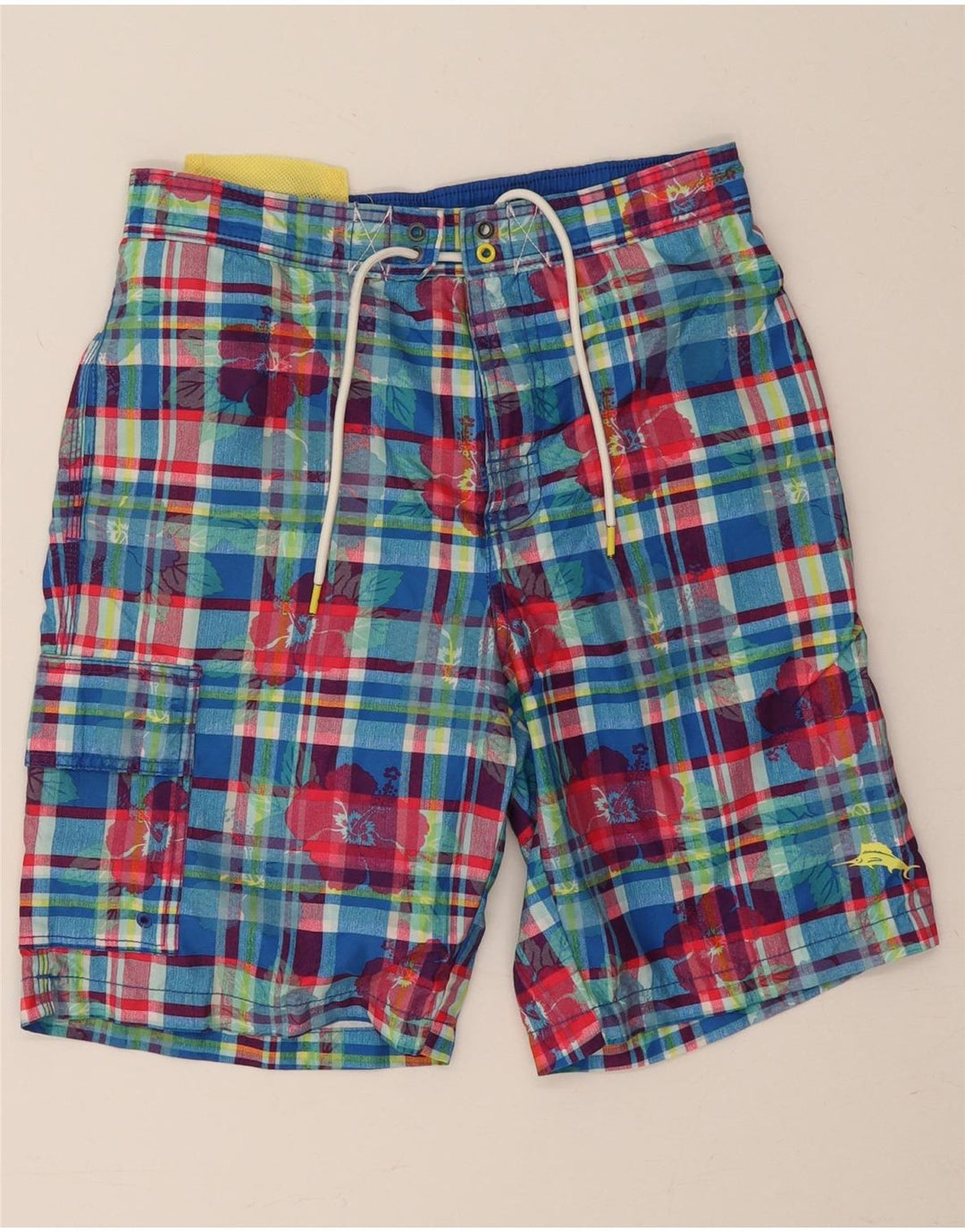 Tommy Bahama Short de bain pour homme Petit carreaux bleus
