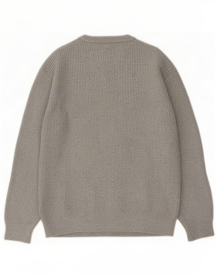 Marks & Spencer Pull ras du cou pour homme, grand gris, polyamide