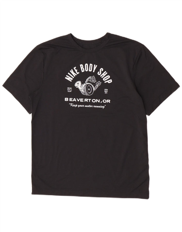 Nike Hommes Dri Fit Graphic T-Shirt Haut Noir Moyen Polyester