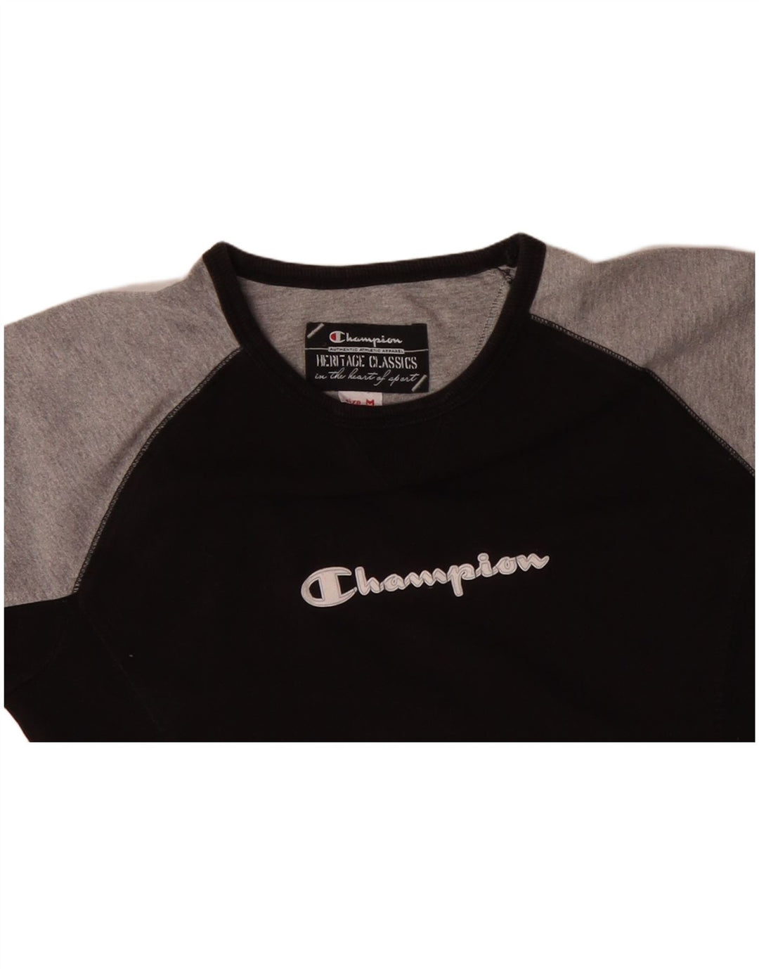 CHAMPION T-shirt graphique Heritage Classics pour femme UK 12 Noir moyen