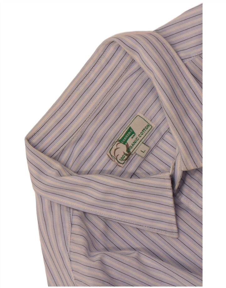 Carrera Chemise Homme Large Bleu Rayé Coton