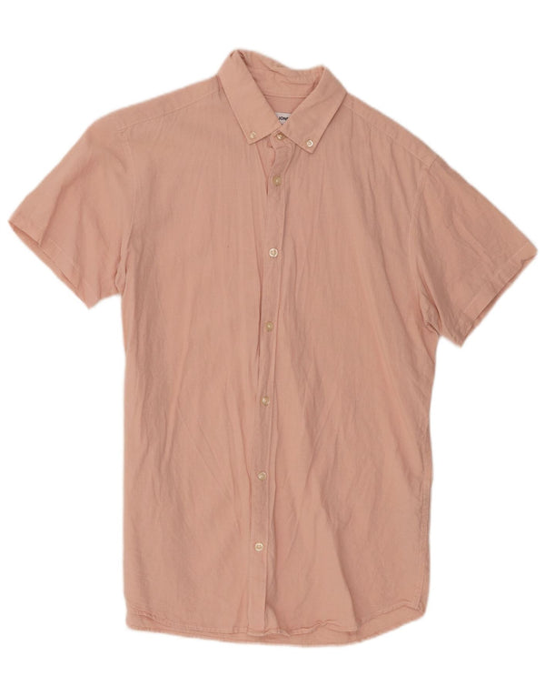 Jack & Jones Chemise à Manches Courtes Homme Rose Moyen Coton