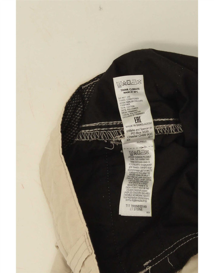Marks & Spencer Short Cargo Homme W32 Coton Beige Moyen