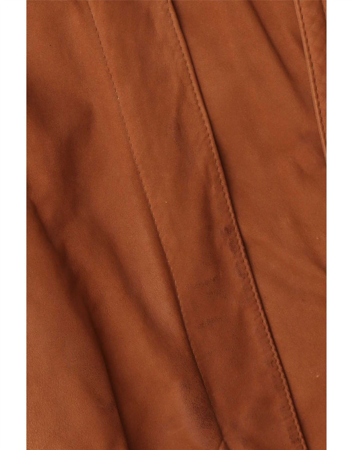 manteau en cuir homme vintage UK 40 Grand Marron