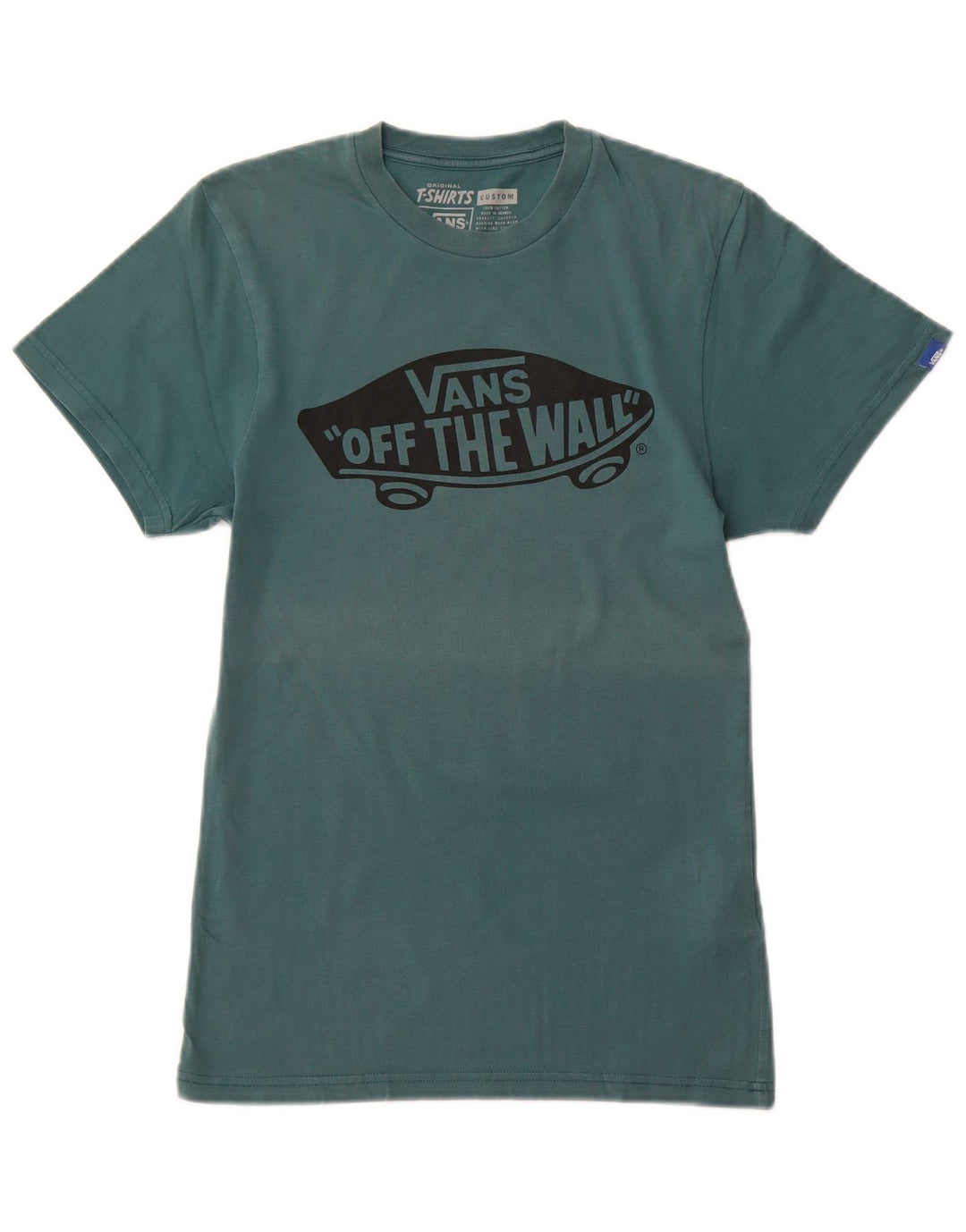 VANS T-shirt graphique ajusté sur mesure pour homme XS en coton vert