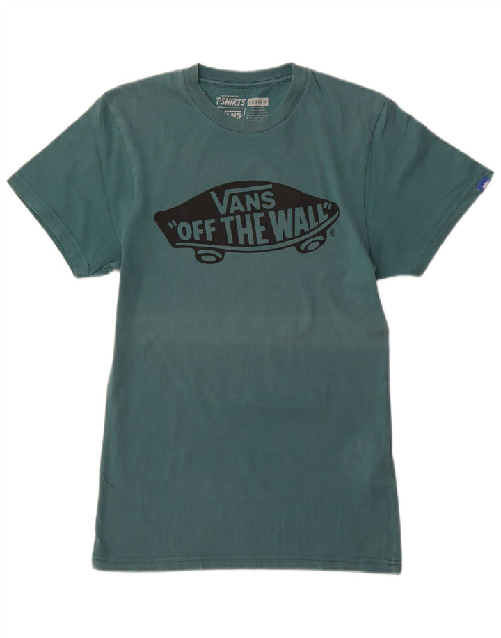 VANS T-shirt graphique ajusté sur mesure pour homme XS en coton vert