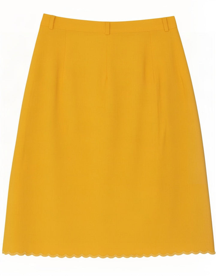 jupe portefeuille femme vintage Medium W28 Jaune Floral
