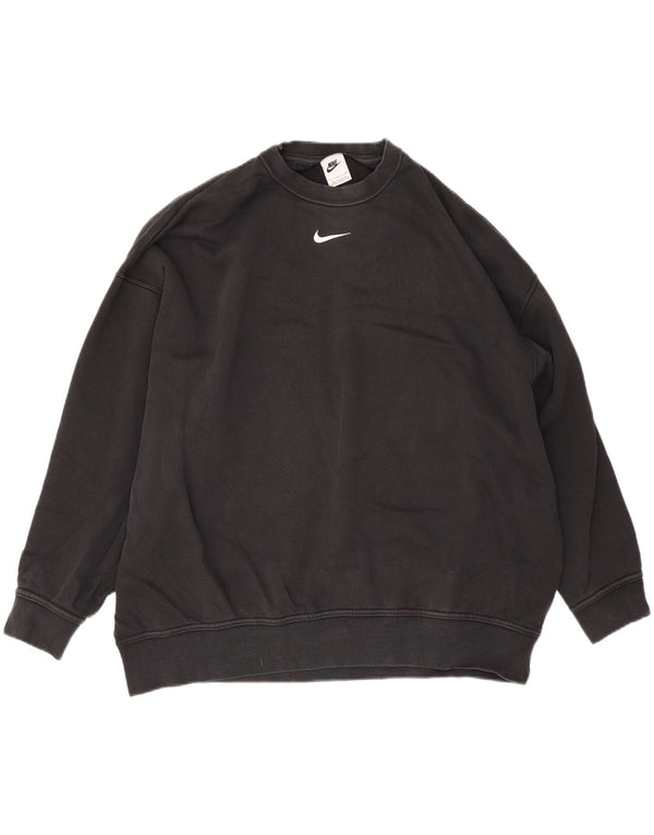 Nike Sweat-shirt coupe ample pour homme en coton noir Taille S