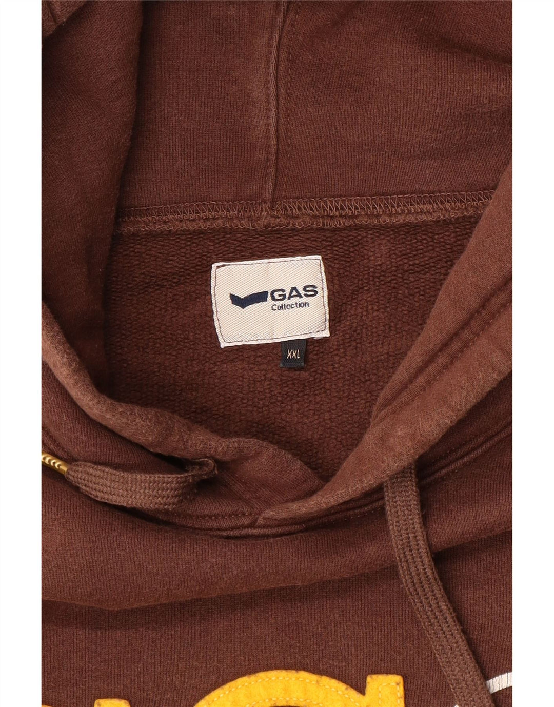 Gas Pull à capuche graphique pour homme 2XL Marron