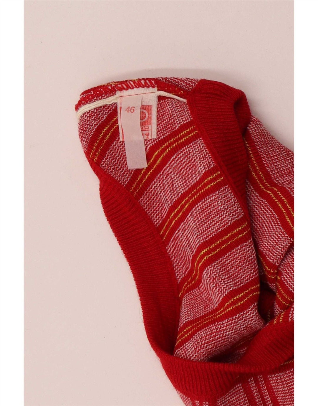 vintage Womens Vest Débardeur IT 46 Grand Carreau Rouge