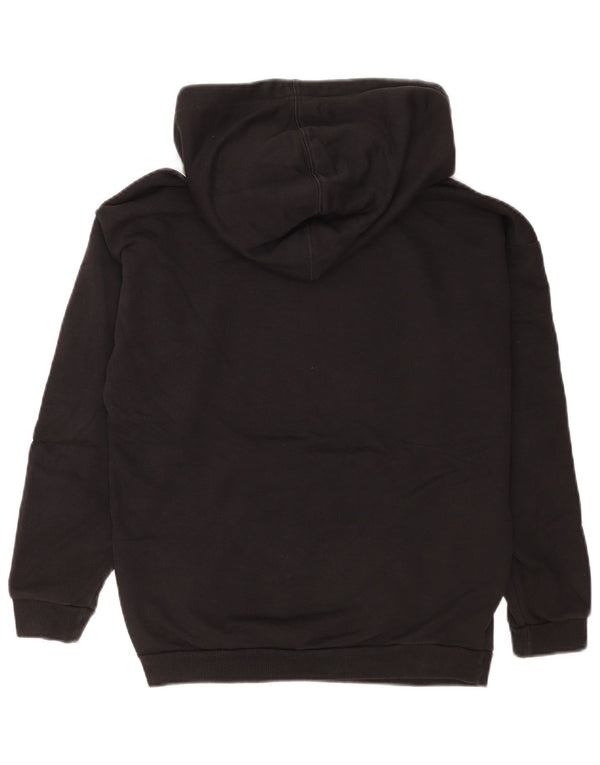 Adidas Pull à capuche surdimensionné graphique pour femme UK 8 Small Noir Colourblock