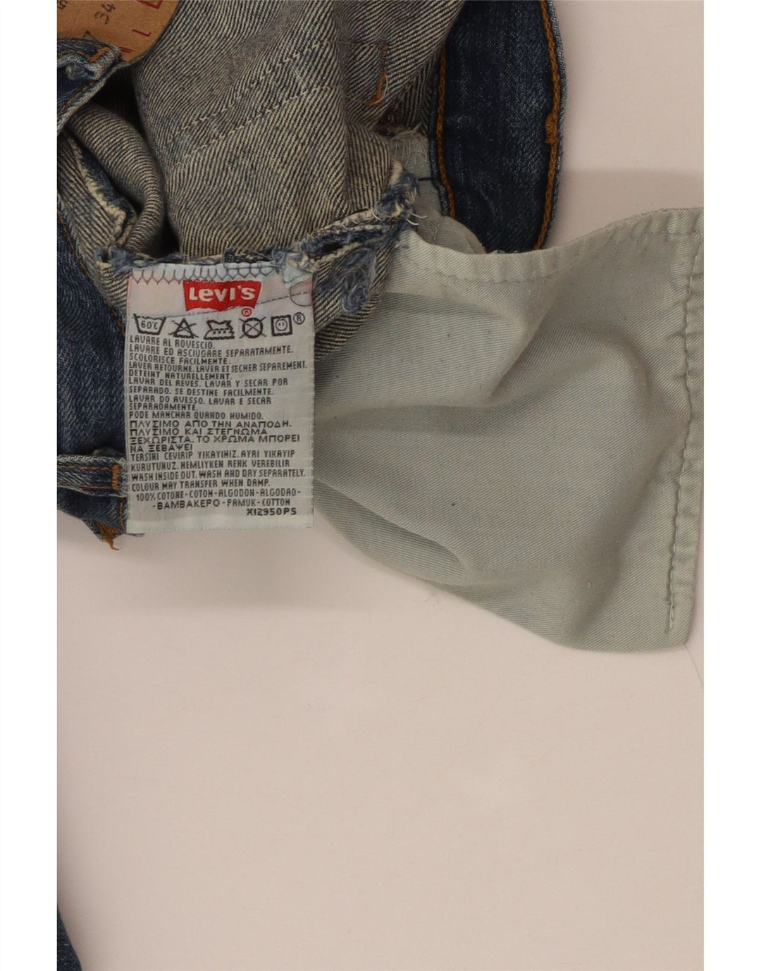 LEVI'S Jean Droit 501 Femme W37 L34 Bleu Coton