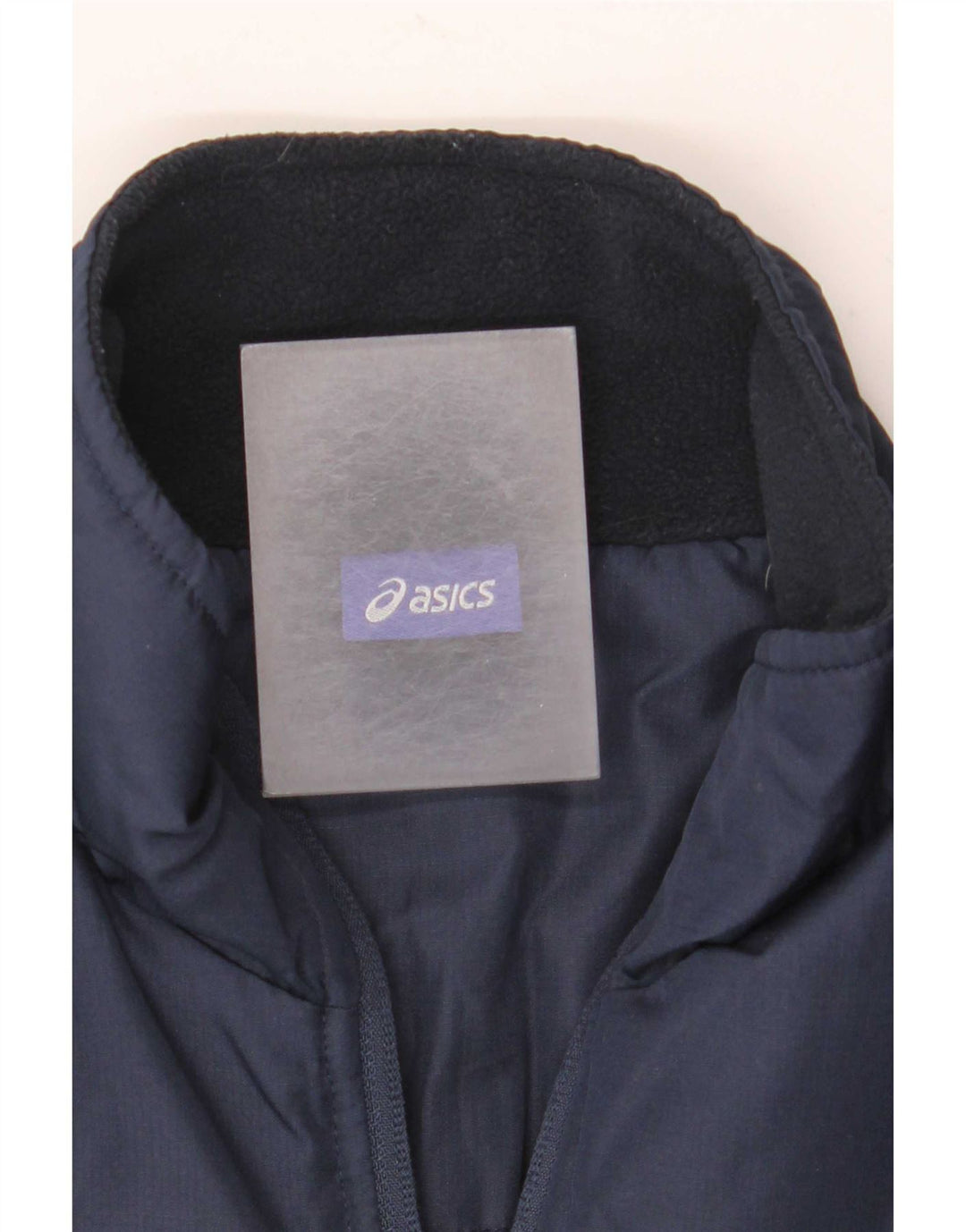 Asics Veste rembourrée pour homme UK 34 XS Bleu marine Polyester colorblock