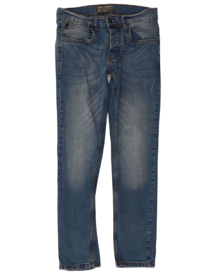 French Connection Jean Slim Homme W30 L30 Bleu Coton