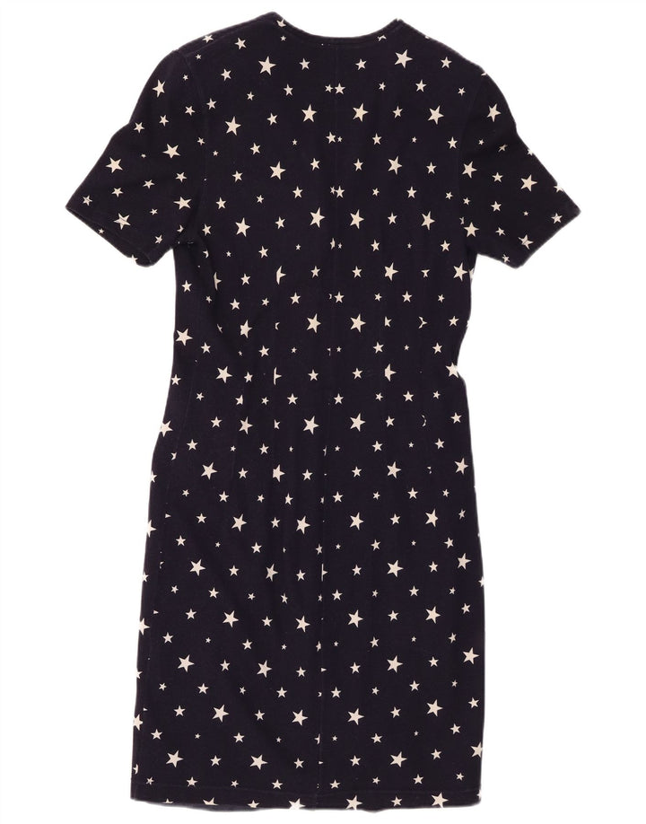 Fort & Madox Robe chemise à motif abstrait pour femme IT 44 Bleu marine moyen