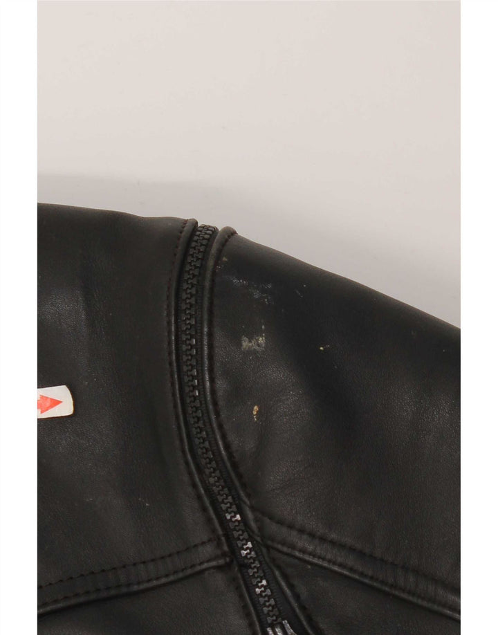 Hein Gericke Veste de course en cuir pour homme IT 50 Grand cuir noir