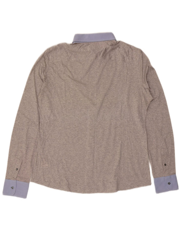 Dolce & Gabbana Chemise Homme Taille 44 17 1/2 XL Gris Colorblock Coton