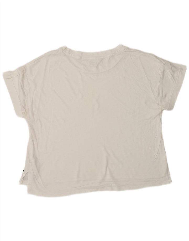 CALVIN KLEIN T-Shirt Femme UK 16 Large Blanc
