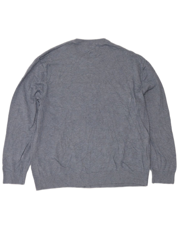 Nautica Pull col rond pour homme en coton bleu 2XL