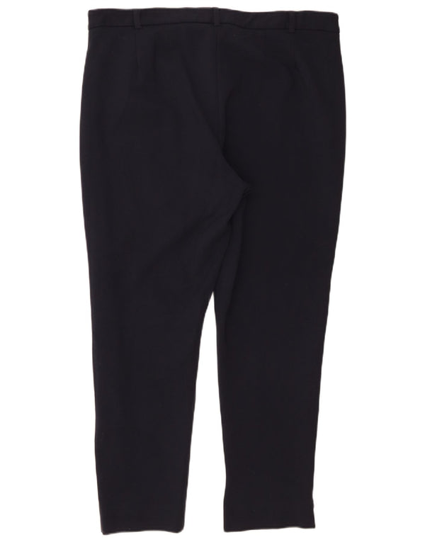 Marks & Spencer Pantalon décontracté slim pour femme UK 18 XL W36 L27 Bleu marine