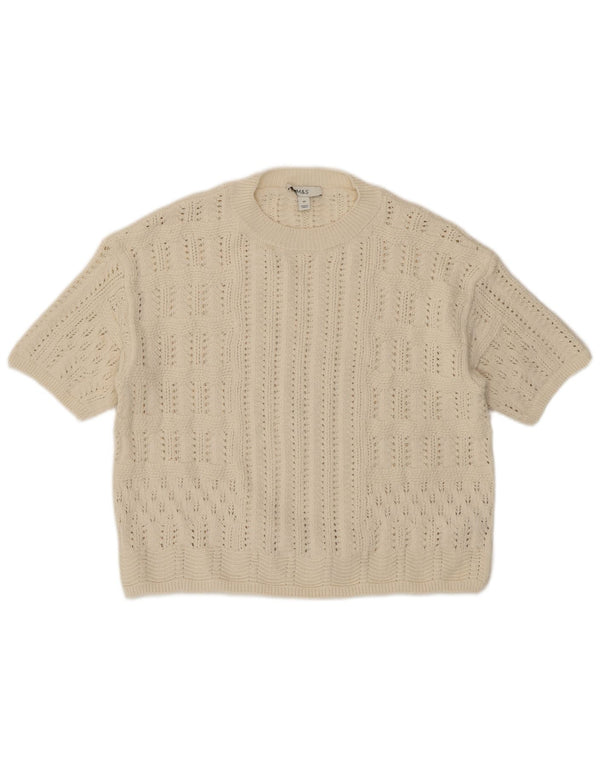 Marks & Spencer Pull transparent à col rond pour femme UK 14 Medium Be