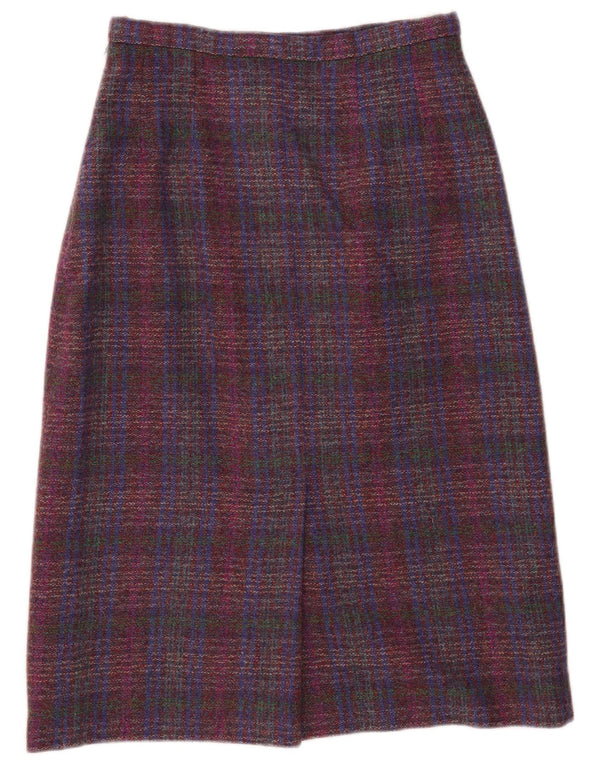Pitlochry Jupe midi pour femme UK 14 Medium W30 Laine à carreaux multicolore