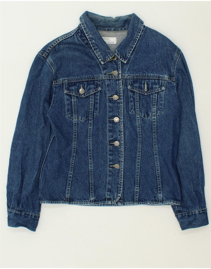 ST. BERNARD Womens Denim Jacket UK 12 Medium  Blue Cotton Vintage St. Bernard and Second-Hand St. Bernard from Messina Hembry 