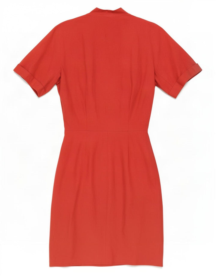 Max Mara Robe portefeuille pour femme UK 12 Lin rouge moyen