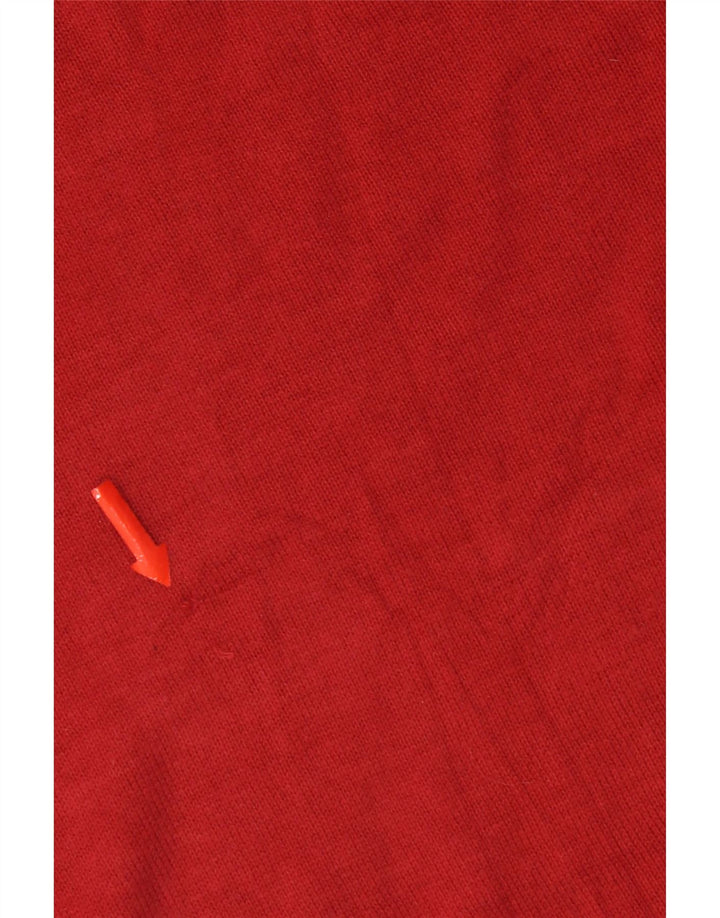 Zara Pull à col rond pour homme en coton rouge Large