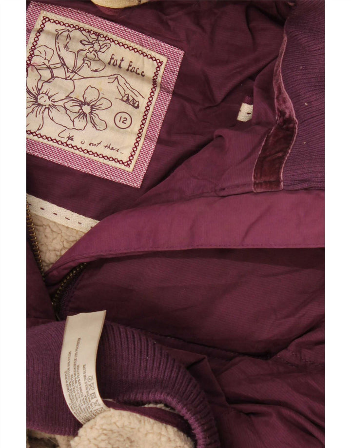 Fat Face Gilet rembourré à capuche pour femme UK 12 Medium Marron Polyester