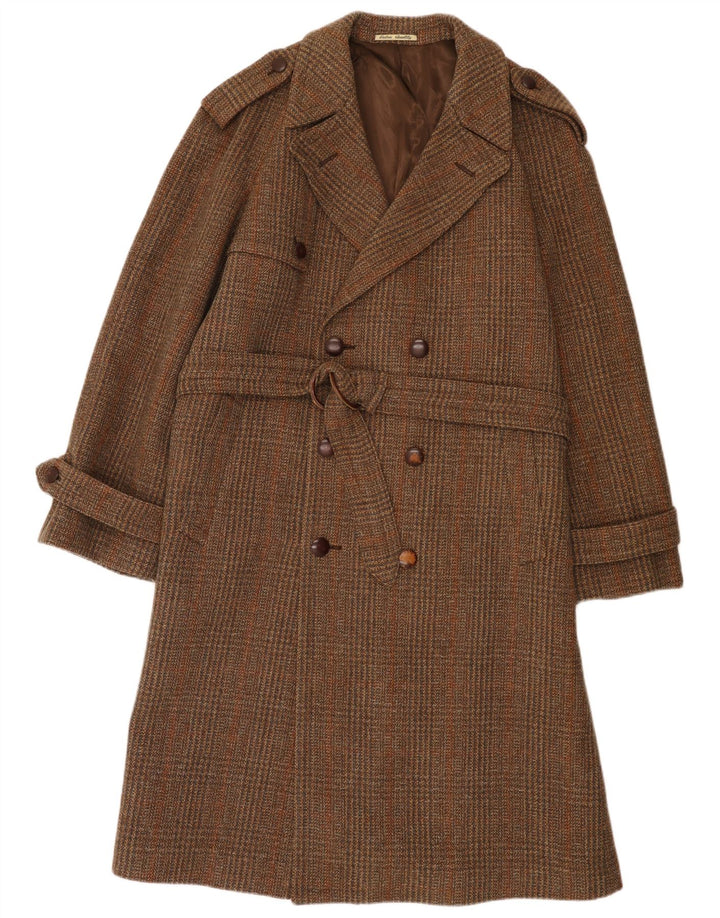 Profilo Manteau militaire double boutonnage pour homme UK 36 Petit carreaux marron