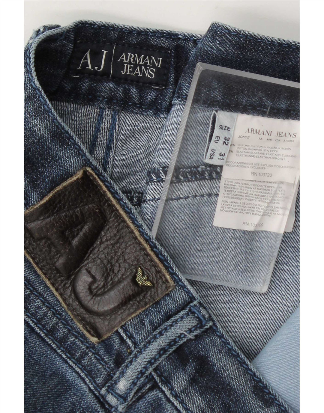 Armani Jeans Slim Homme W32 L32 Bleu Coton