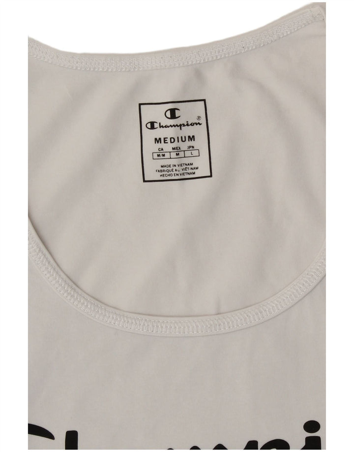 Champion T-shirt graphique pour femme UK 12 Blanc moyen