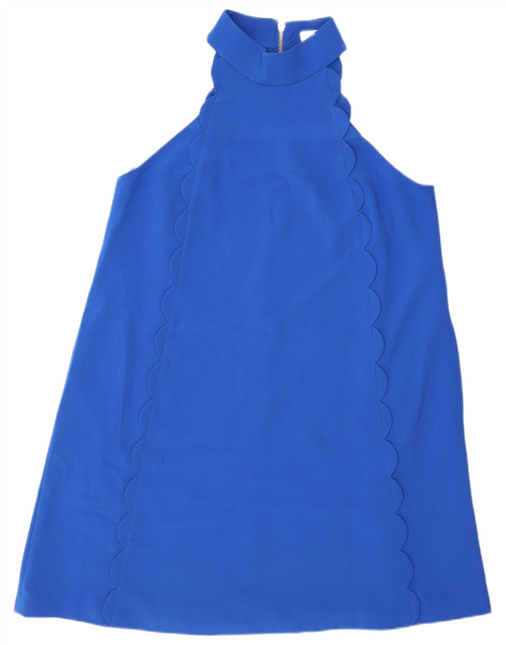 Ted Baker Robe dos nu standard pour femme Taille 4 Grand Bleu Polyester