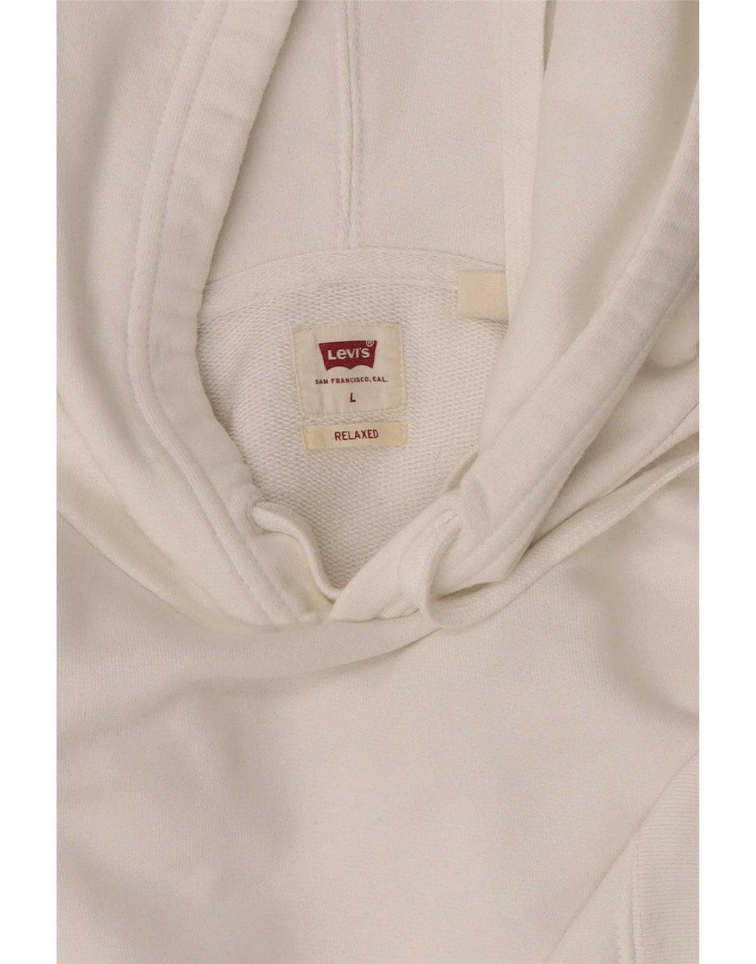 Levi's Pull à Capuche Coupe Relax Homme Blanc Large