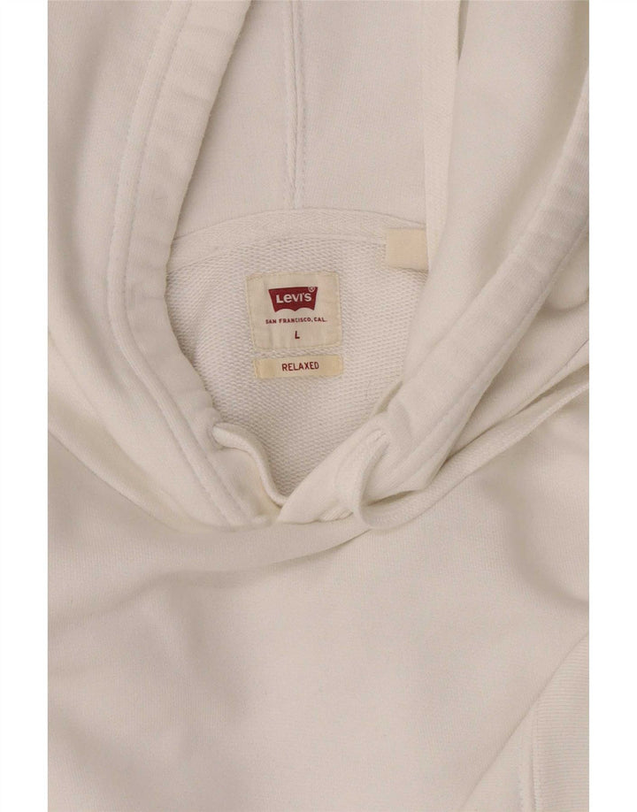 Levi's Pull à Capuche Coupe Relax Homme Blanc Large