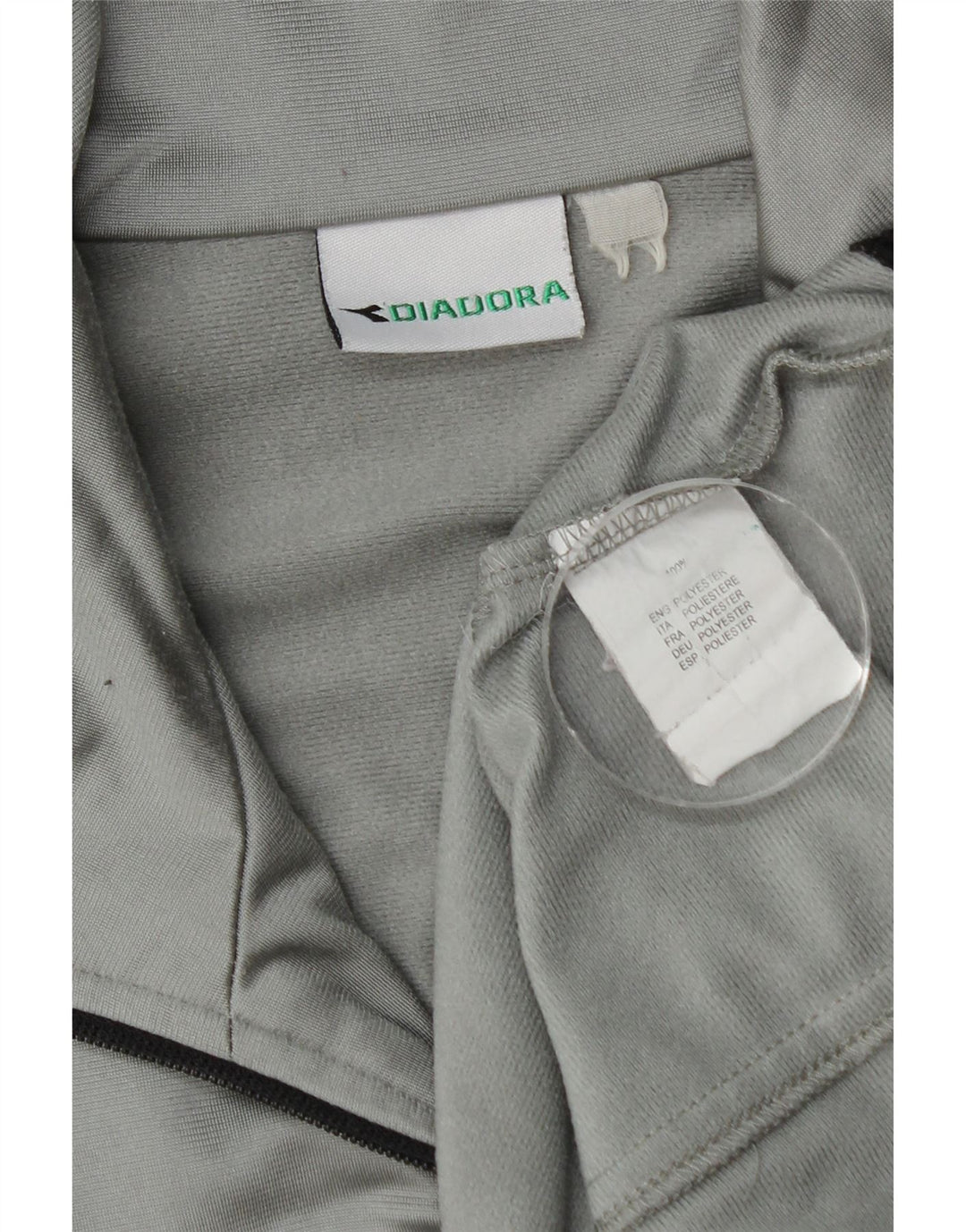 Diadora Veste de survêtement pour homme Large Gris Colorblock Polyester