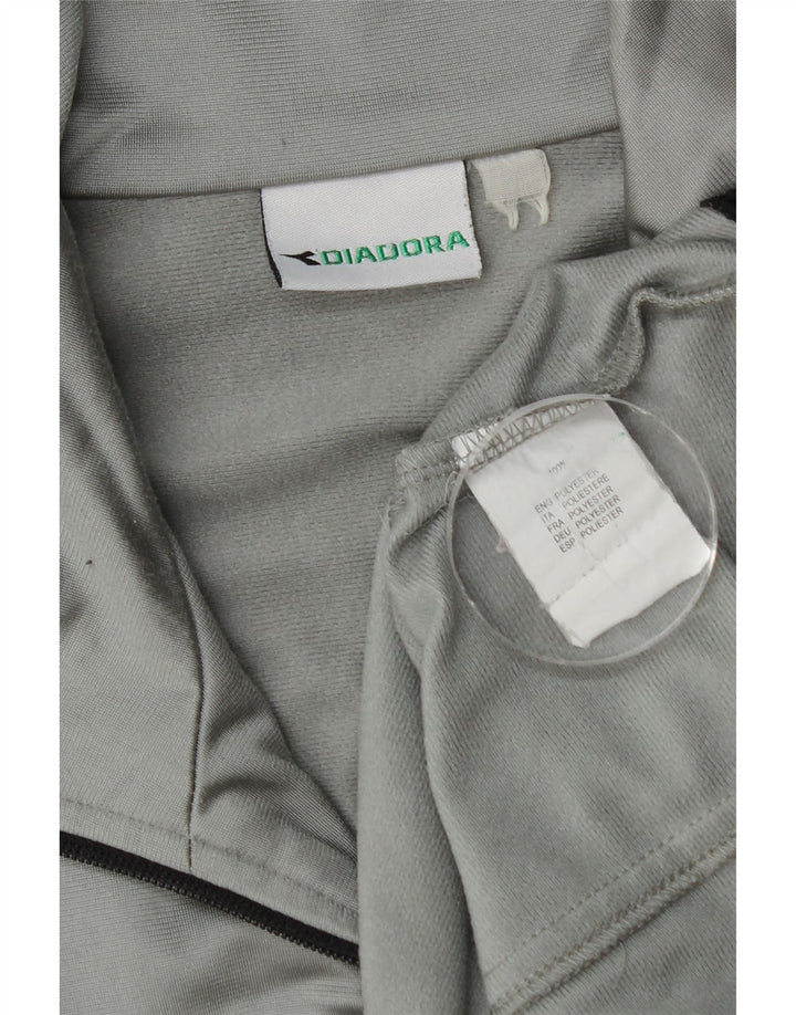 Diadora Veste de survêtement pour homme Large Gris Colorblock Polyester