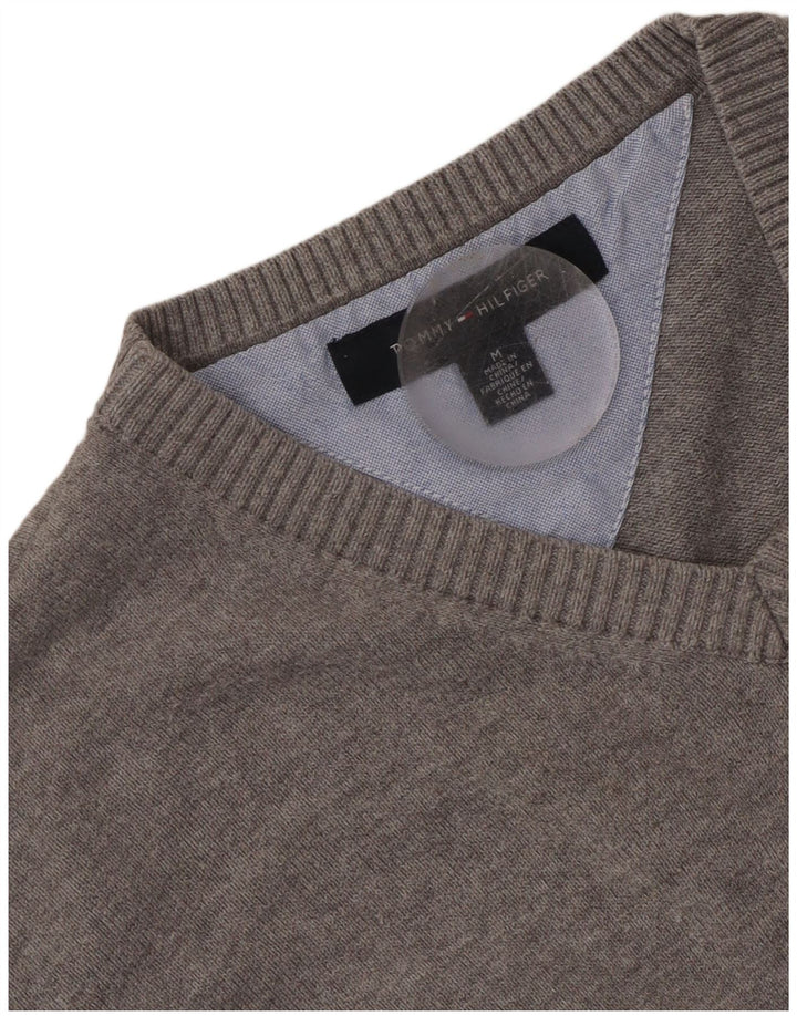 Tommy Hilfiger Pull col V pour femme UK 14 Gris moyen