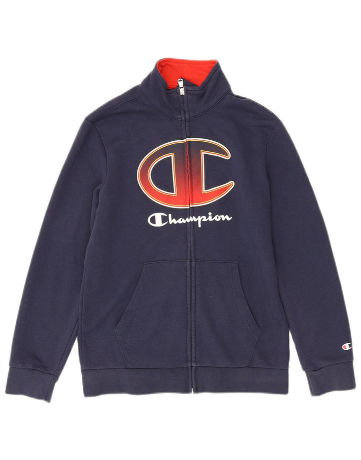 CHAMPION Veste de Survêtement Graphique Garçon 11-12 Ans Grand Bleu Marine