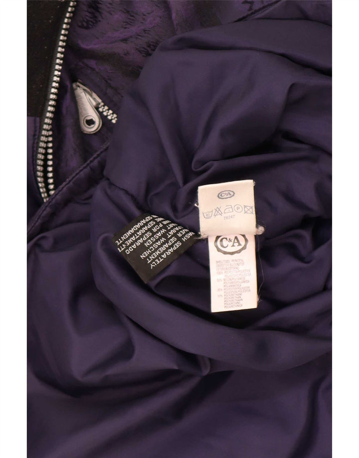 Rodeo Veste Anorak surdimensionnée à capuche pour femme UK 16 Large Violet Polyester