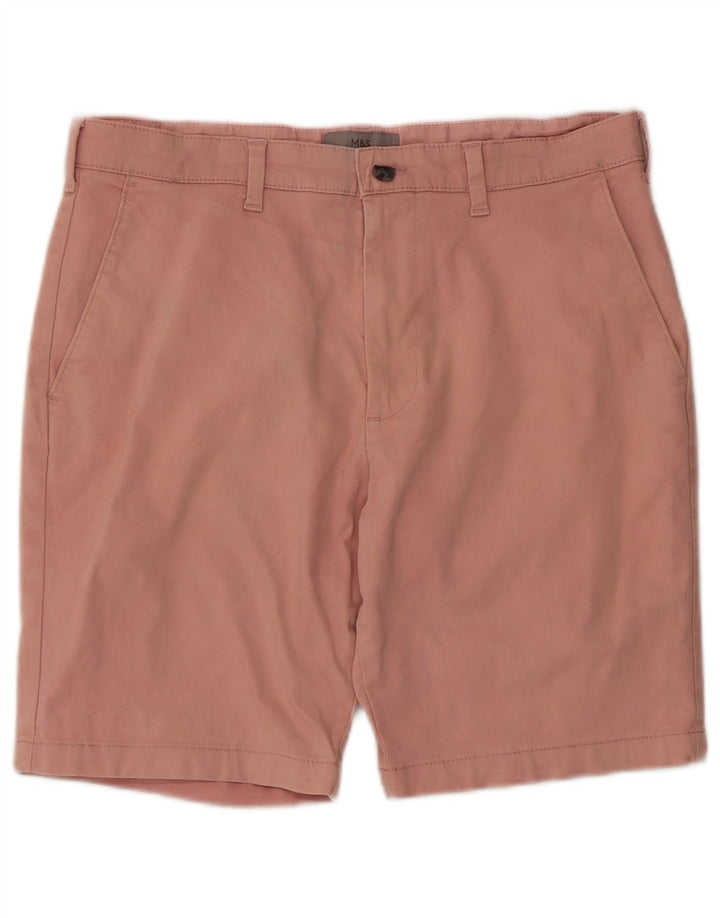 Marks & Spencer Short Chino Homme W32 Coton Rose Moyen