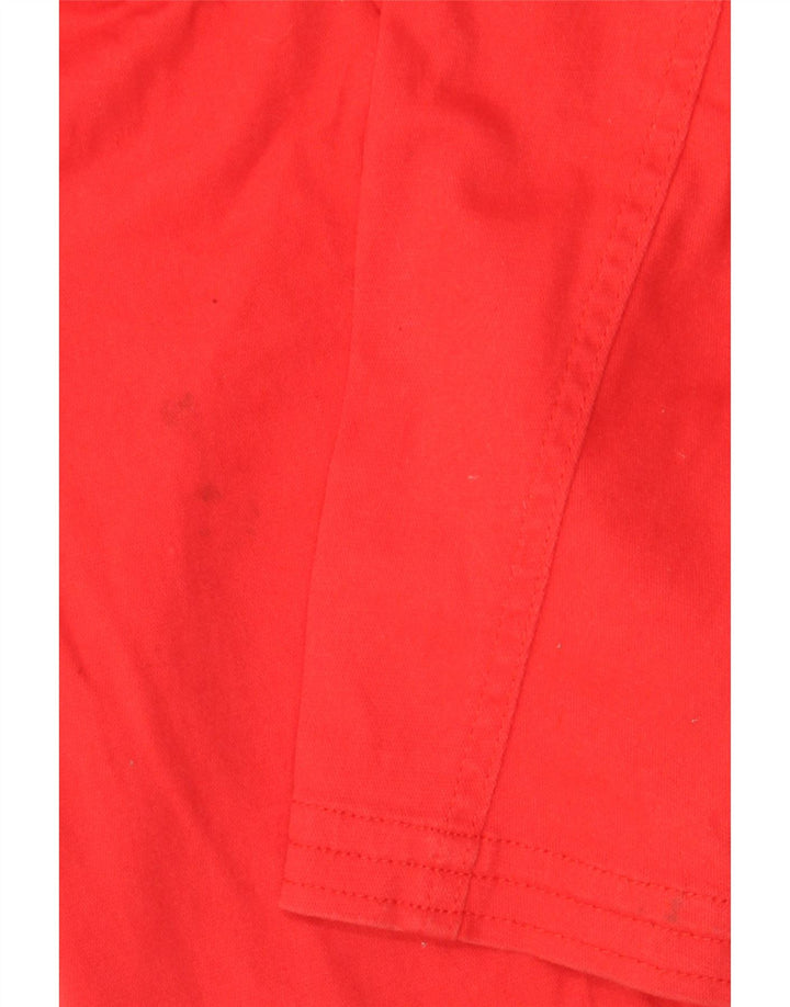 vintage Femme 6 Bouton Blazer Veste UK 12 Moyen Rouge Coton
